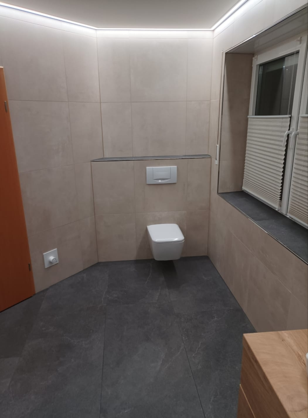 Fertiges Badezimmer im Neubau